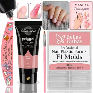 Kit Polygel Poligel Alongamento de Unha Molde F1 Unhas Super Promoção - ENVIO IMEDIATO em Oferta na Shopee