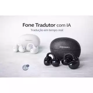 Fone Bluetooth com Tradutor em Tempo Real – Condução Óssea – +30 Idiomas – Cancelamento de Ruído – Android e iOS