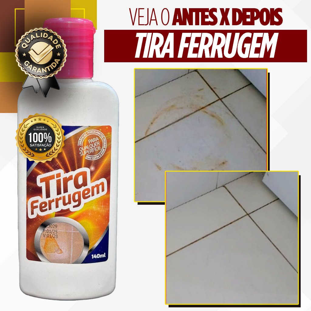 Proclean Tira Ferrugem 140ml Limpa E Remove Manchas Não Danifica ...