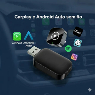 Adaptador Carplay /android Auto Wireless Sem Fio Automático 2 Em 1 Dongle Conversor Automático em Oferta na Shopee