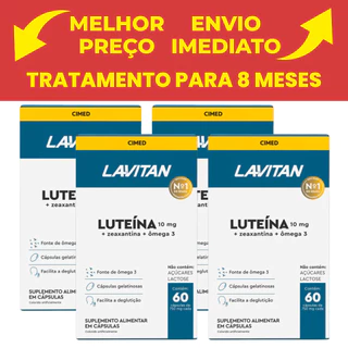 04 Unid com 60 Caps Lavitan Luteína com Zeaxantina e Ômega 3- Cimed em Oferta na Shopee
