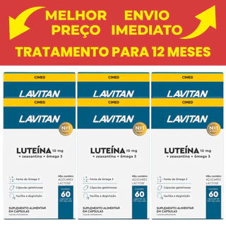Cimed- Lavitan Luteína com Zeaxantina e Ômega 3 (60 Cáps) com 06 Unid em Oferta na Shopee