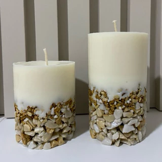 Vela aromática com base em pedras na resina - Diversas Essências- Art Bella Velas