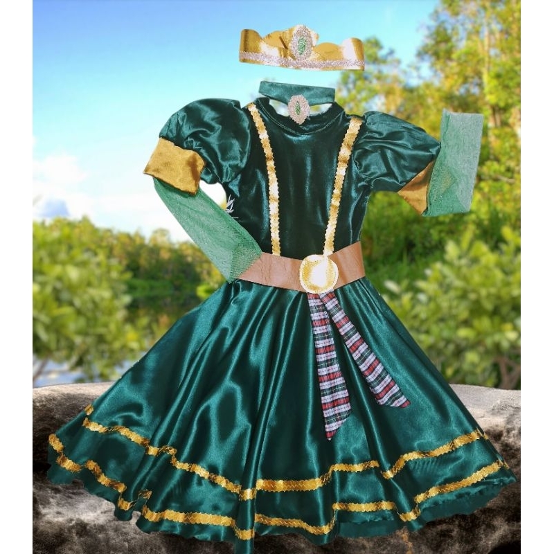 Vestido Merida Fantasia Da Princesa Valente Fantasia Merida