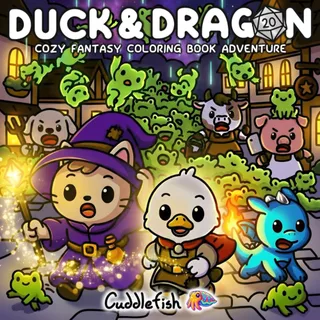 Duck and Dragon 30 Desenhos para colorir FOLHAS SOLTAS + Acetato NÃO VAI ENCADERNADO em Oferta na Shopee