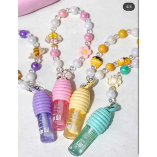 LIPOIL Honey Labial com Brilho com Chaveiro Exclusivo gloss labial AZUL,ROSA,ROXO,AMARELO  COLORIDO em Oferta na Shopee