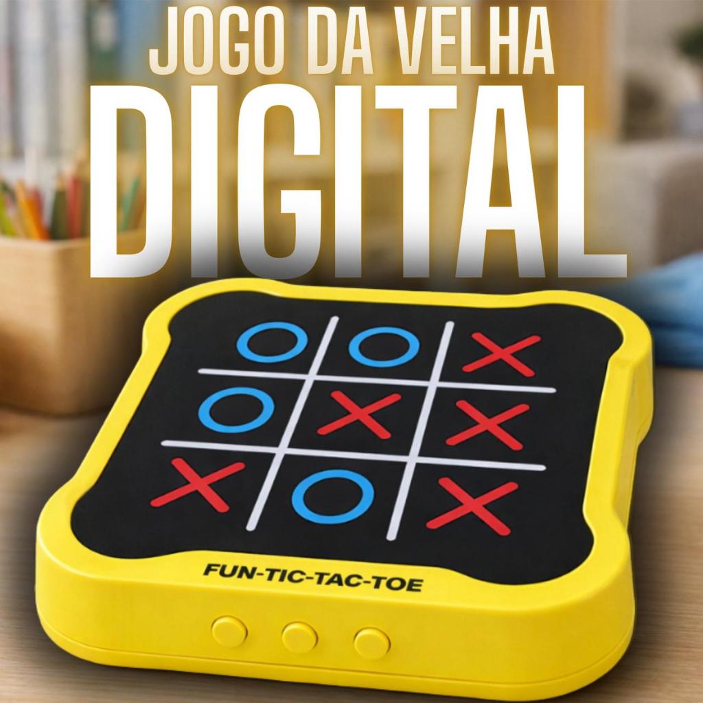 Jogo Da Velha Digital Eletrônico 4 Em 1 Luz Led Educativo Interativo ...