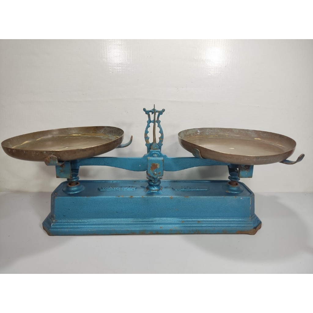 Balança Antiga Com Pratos Original 30kg Funciona Smd (Usado) | Shopee ...