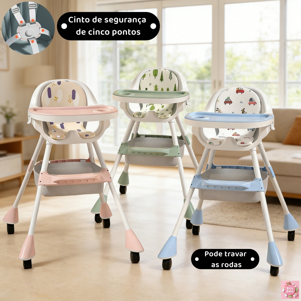 Cadeira de Alimentação Bebê Portátil 3 em 1 Jantar Cadeira De Bebé ...