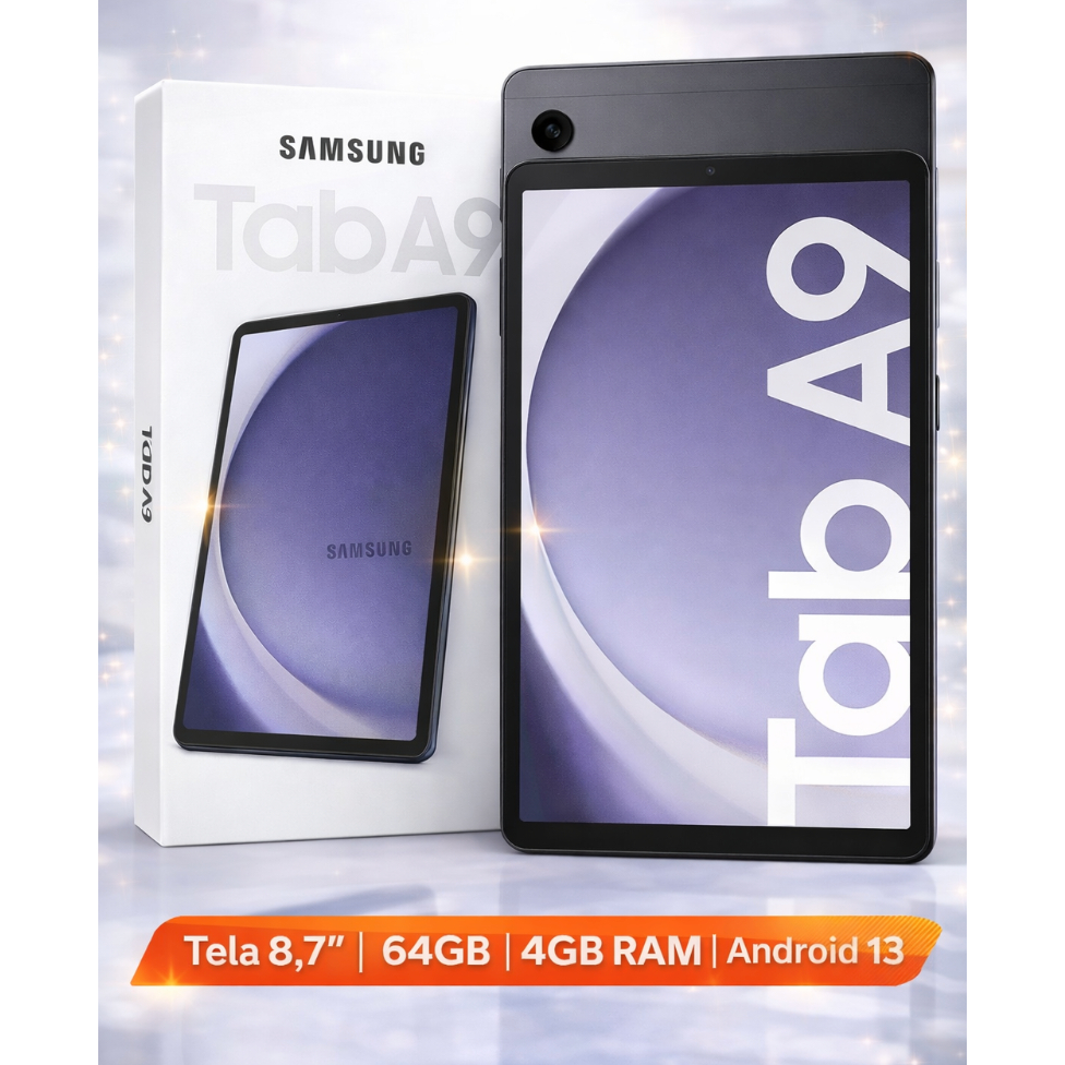 Samsung Tablet Galaxy A9 8,7" 4GB/64GB RAM Wi-Fi Android 13 + NF Garantia