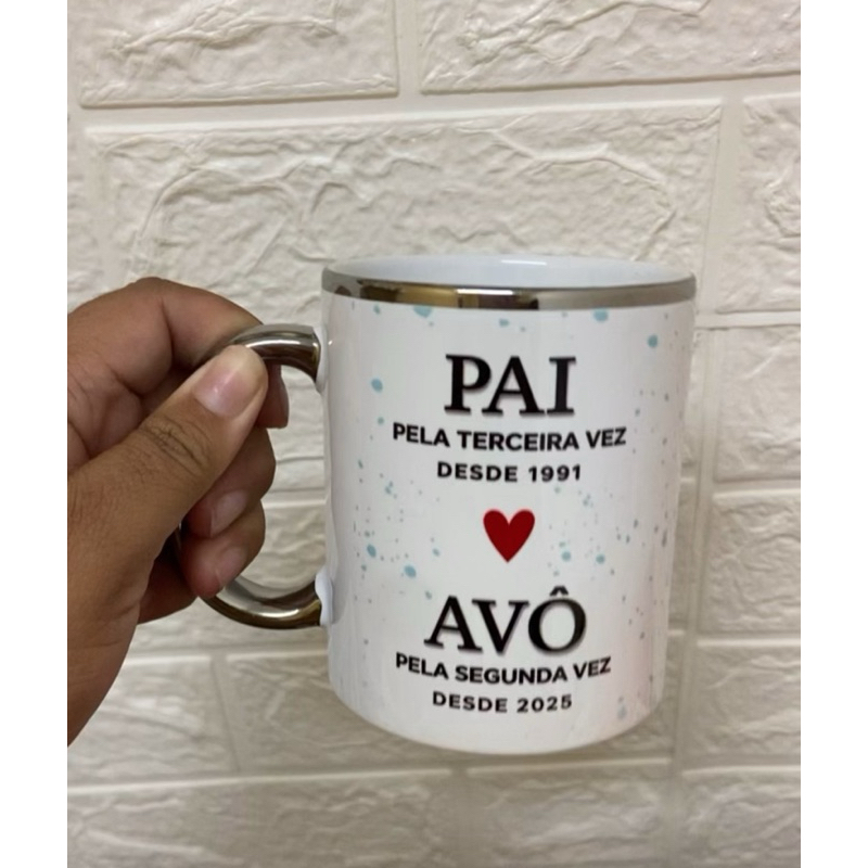 Caneca Cerâmica Mãe Desde 1990 Avó Desde 2025 | Shopee Brasil