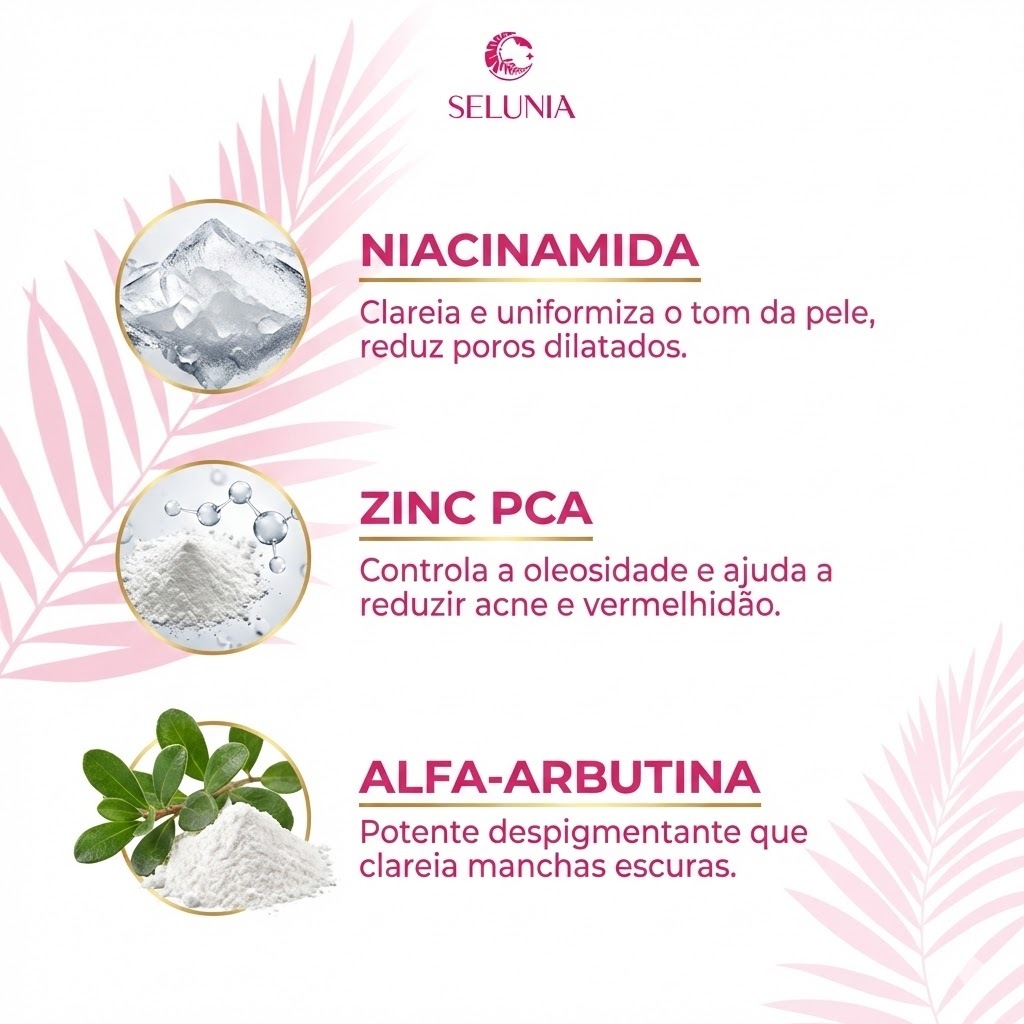 SELUNIA Sérum Facial Clareador lluminador Niacinamida+Zinc PCA+