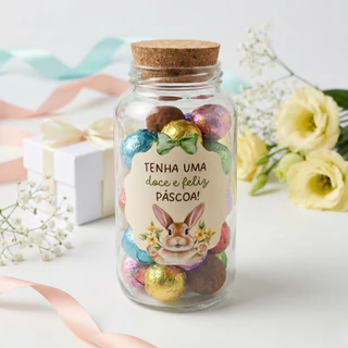 Potes de Vidro Páscoa 810ml | Lembrancinha, Presente, Biscoitos, Bombons em Oferta na Shopee