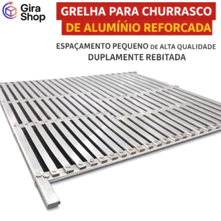 Grelha para Churrasco Reforçada de Alumínio | Para Churrasqueira | Todas as Medidas | Resistente