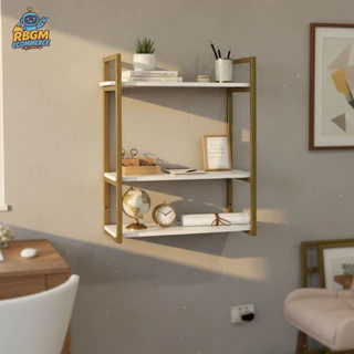 Prateleira Decorativa Suspensa em Metal Varias Cores 3 Nichos  Estilo Moderno Quarto Sala Escritorio em Oferta na Shopee