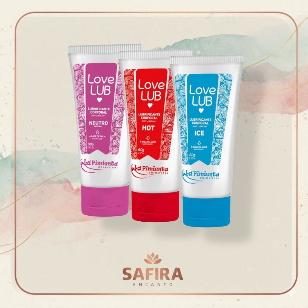 Gel Lubrificante Love Lub A Base De Água Neutro Esquenta E Esfria 60g  Masculino E Feminino