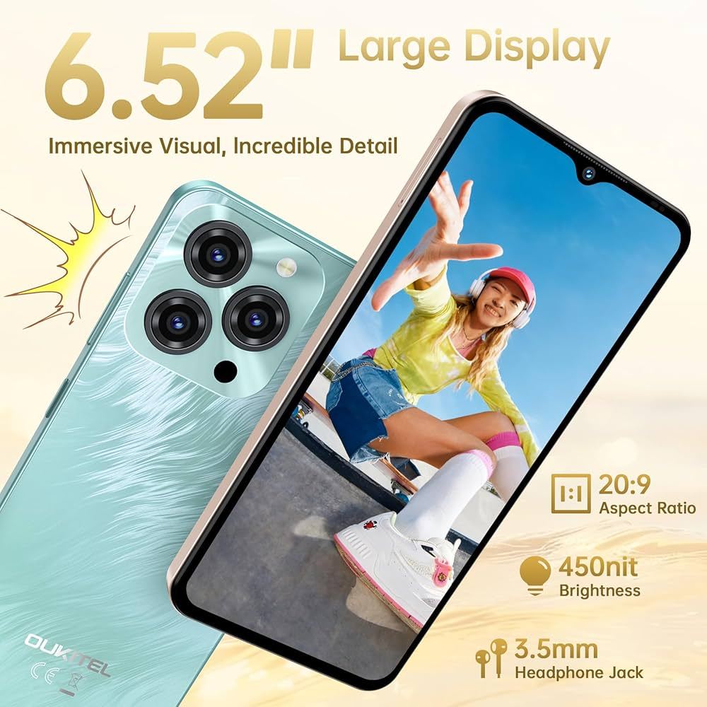 Celular Oukitel C3 4GB + 12GB Virtual - 128 GB 6.52