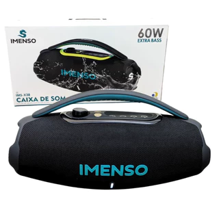 Boombox Caixa de Som Bluetooth 60W Extra Bass TWS X-38 em Oferta na Shopee