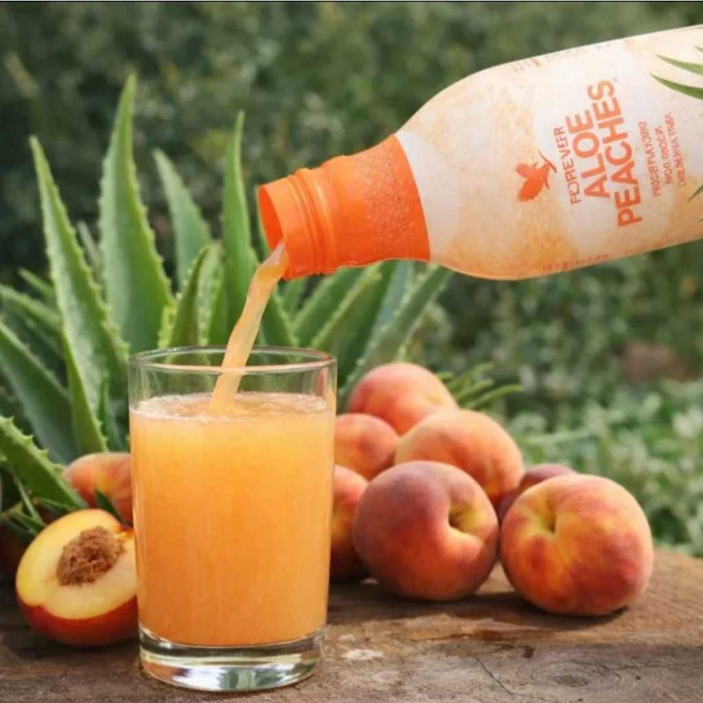 FOREVER ALOE PEACHES & VERA JUICE 18本セット Aloe Bits N' Peaches Suco Pessego Aloe Vera (suco Forever