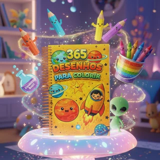 365 Desenhos para Colorir Amarelo / Edição Premium / Espiral em Oferta na Shopee