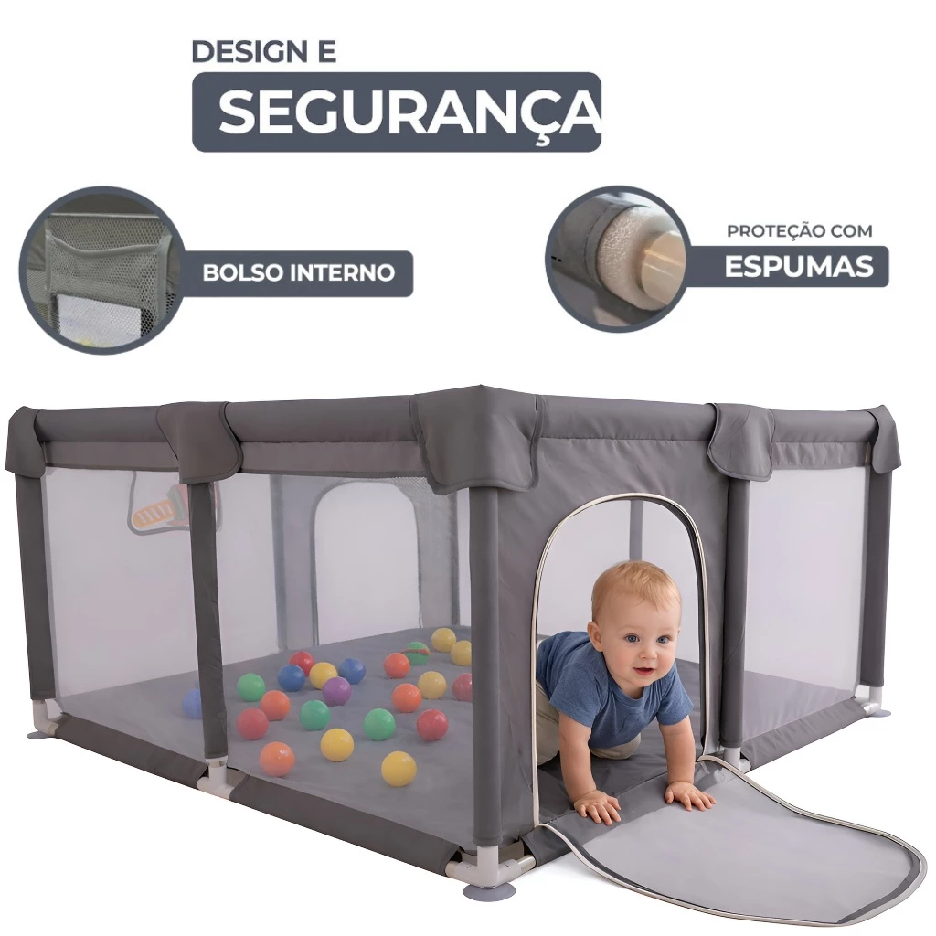 Chiqueirinho cercadinho de bebê menino menina divertido seguro e resistente