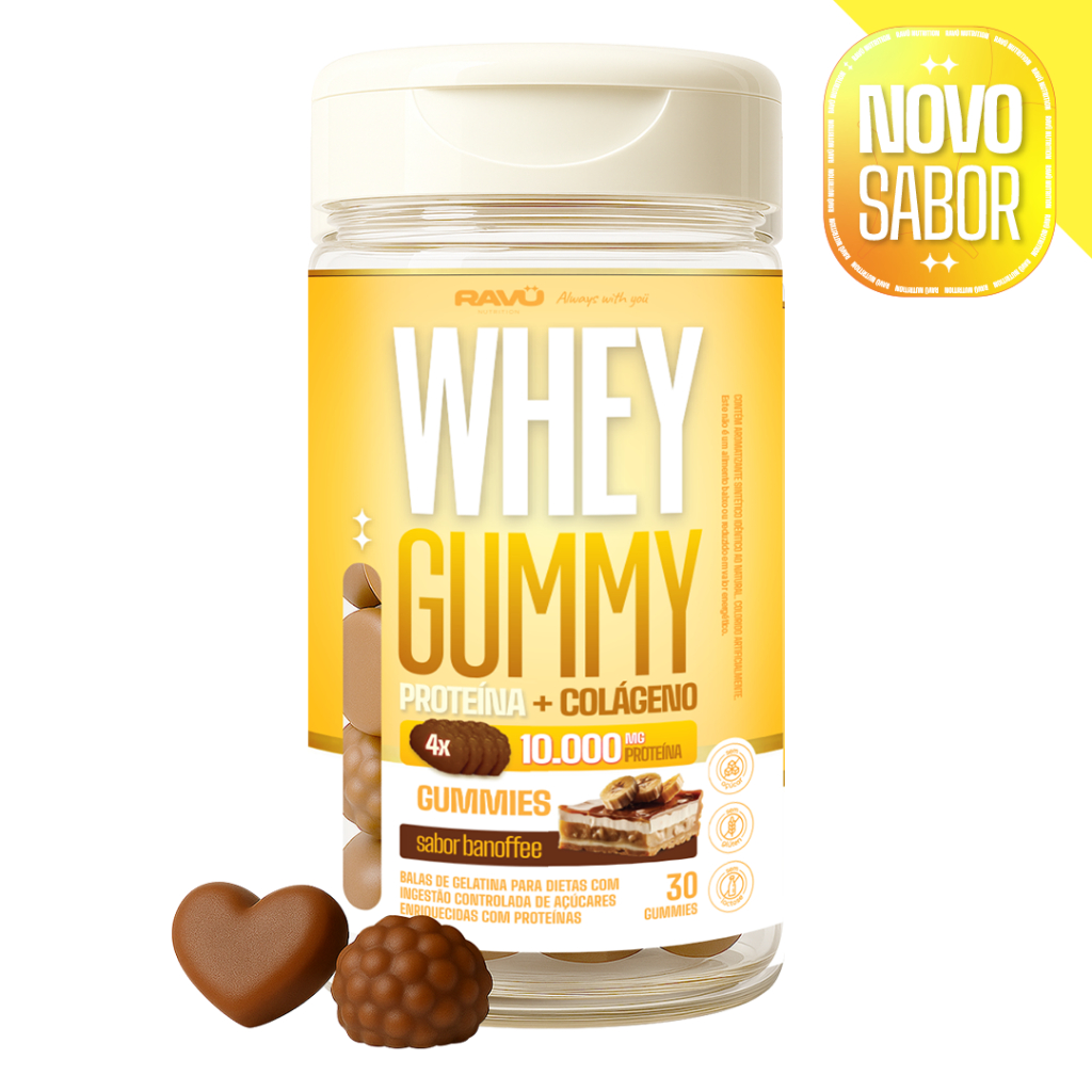 Whey Gomas Ravu Banoffee 10g Proteína – Ganho Muscular Rápido Isolado ...