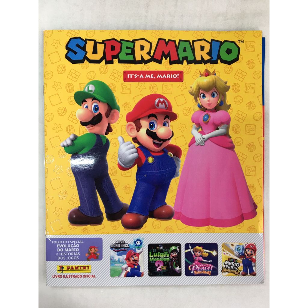 Álbum Super Mário + 10 Envelopes Lacrados Panini 2026 | Shopee Brasil