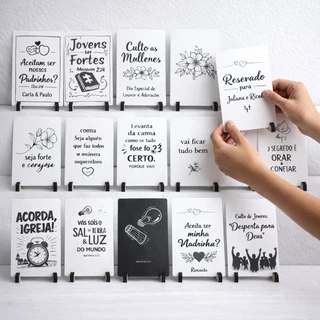 Quadros Decorativos MDF 10×15cm + BRINDE Preto e Branco