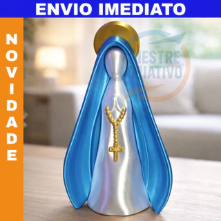 Nossa Senhora em Impressão 3D | Decoração Religiosa | Artesanato Decorativo | Tamanhos 13cm e 18cm