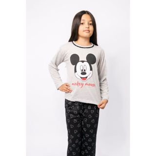 Pijama Longo Infantil  Mickey Inverno Manga Longa Calça Cumprida em Oferta na Shopee