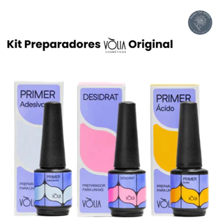 Kit Volia Preparador Unha Desidrat 9ml + Primer Com Acido 10ml + Primer Adesivador Sem Acido Original Imediato em Oferta na Shopee