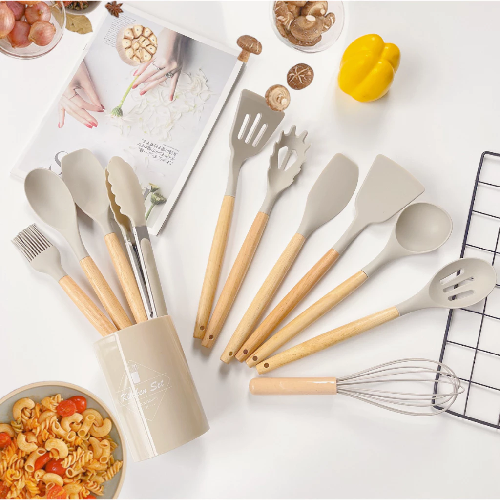 Kit de Utensílios de Silicone - 12 peças