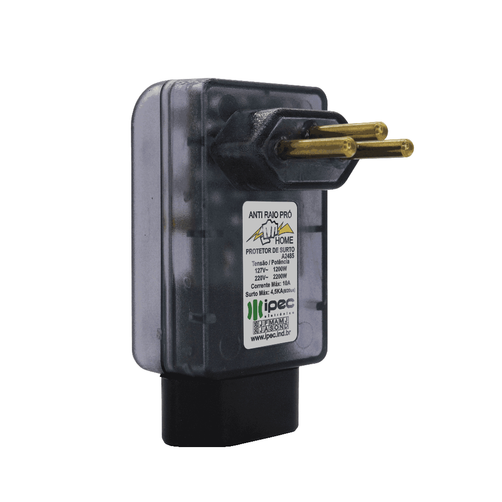 Protetor Anti Raio IPEC Pro Home 127V 220V 10A DPS Tomada 3 Pinos ...