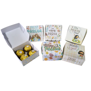 10 ~ 50 Caixas para 4 doces especial páscoa lembrancinha de páscoa caixa de páscoa em Oferta na Shopee