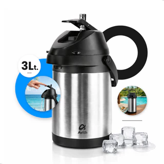 Garrafa Térmica Inox 1.0L 1.9L 2.5L 3L Quente E Frio com Bico de Pressão Fundo Giratório e Isolamento a Vacuo Cha Cafe