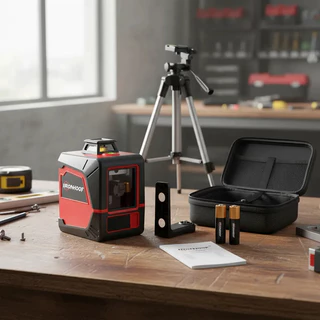 Nivel Laser 2 Linhas Autonivelamento 30m 360° Com Tripé