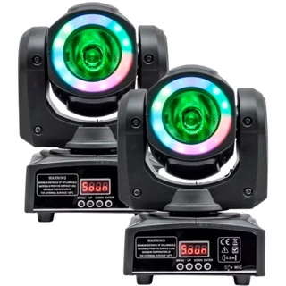 Kit 2 Moving Head Beam YD-100WB 100w Prisma Borda Led