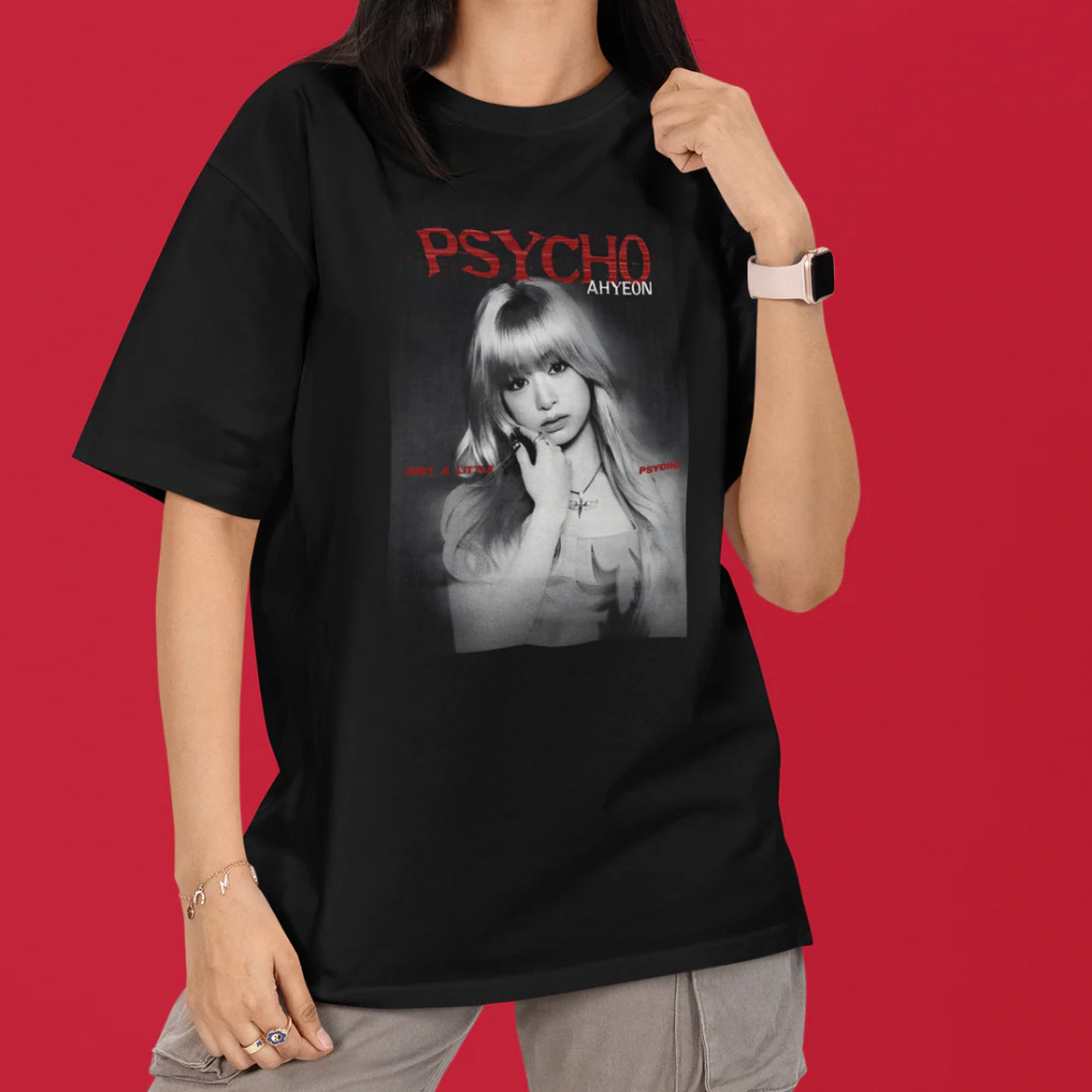 Camiseta Babymonster Psycho Ahyeon Camisa 100% Algodão | Shopee Brasil