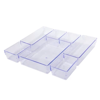 Kit Organizador Multiuso Modular Gavetas Acrilico Cristal Rebirth em Oferta na Shopee