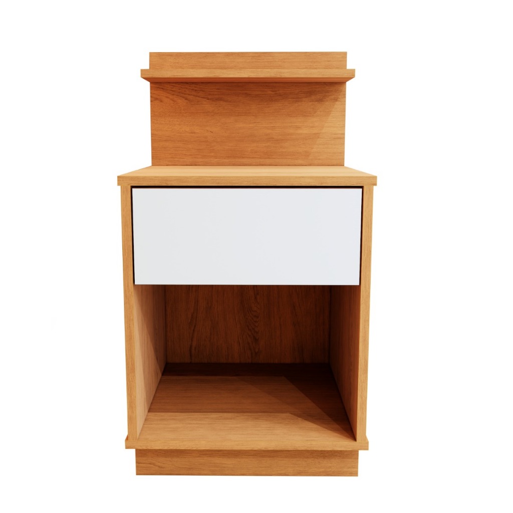 Cômoda De Cabeceira Leone 1 Gaveta Corrediça Telescópica Madeira Elegante Casa Quarto Sala