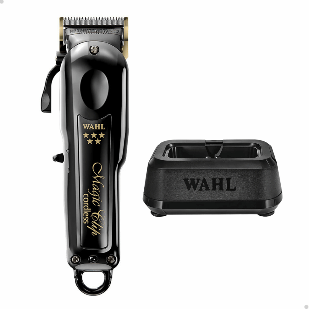 Kit Wahl Magic Clip Cordles Black + Base Carregadora Single Bivolt