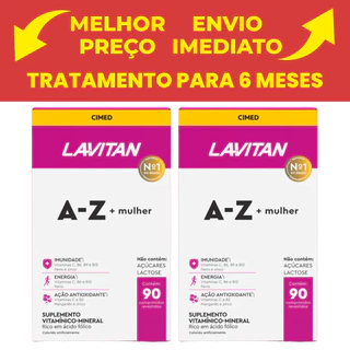 Kit com 2 Lavitan Mais A-z Mulher Cimed Com 90 Comprimidos