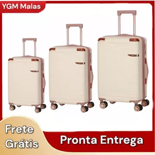 Kit Conjunto 3 Malas De Viagem Pmg Resistente Premium Pequena 10kg E Media 23kg E Grande 32kg Top em Oferta na Shopee