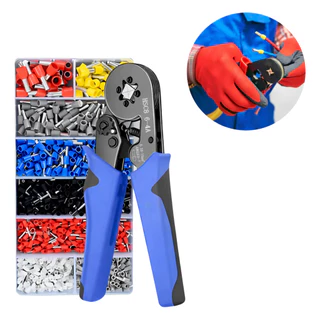 Kit Alicate Crimpar 1200 Terminais Ilhós Tubular Escolha em Oferta na Shopee