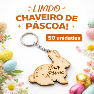 Kit Chaveiros Coelho Feliz Pascoa Lembrancinha Mdf 3mm Decoracao 10/25/50/100 em Oferta na Shopee