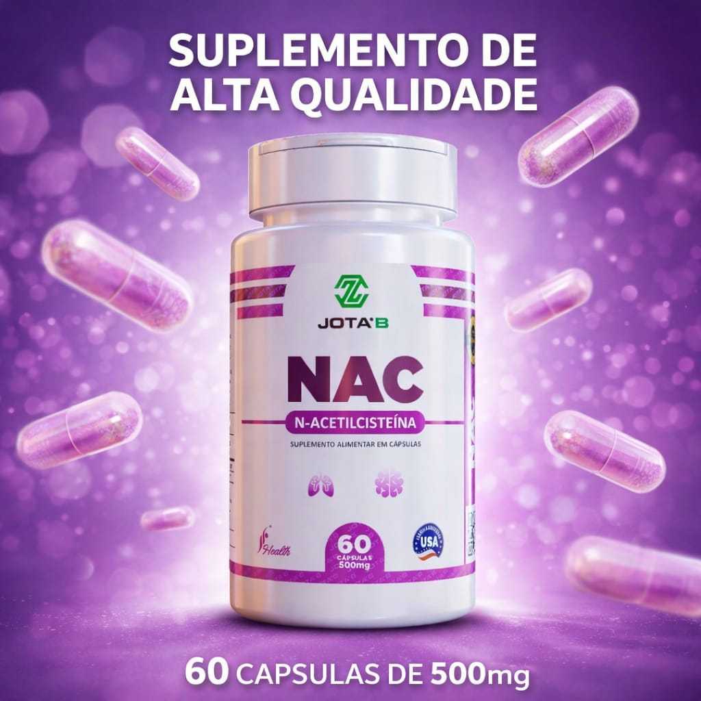 Nac 500mg 60 cápsulas N Acetilcisteina Antioxidante Figado | Shopee Brasil