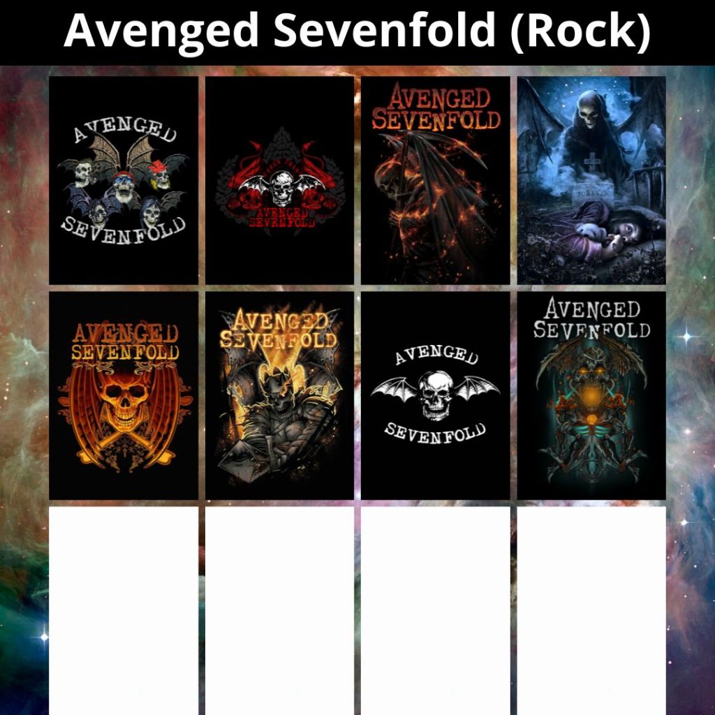 Placa Decorativa MDF (14x20cm ou 20x28cm) Avenged Sevenfold (Rock ...