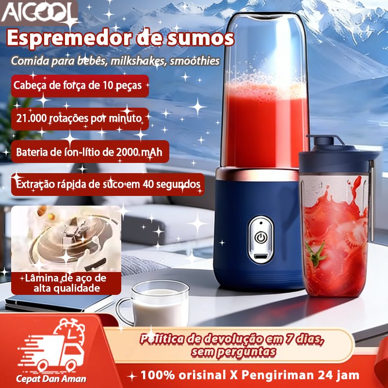 AICOOL Espremedor elétrico de 400 ml Espremedor e liquidificador de ...