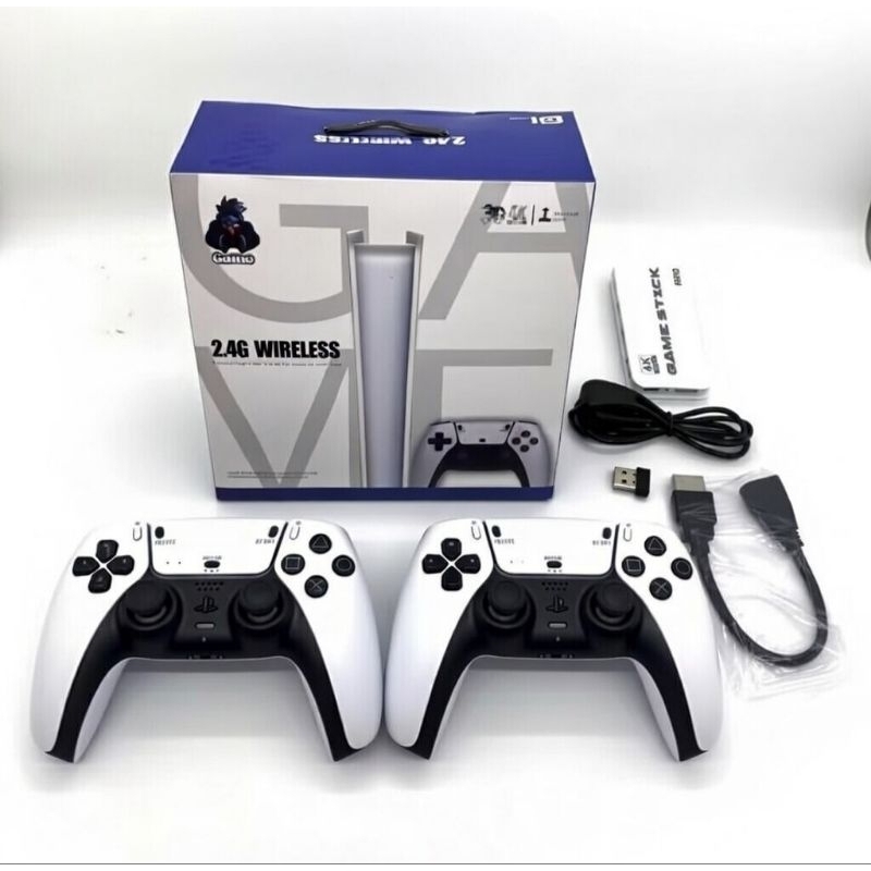 GAME STICK M15 PRO 4K 64GB + 37000000+ JOGOS! 2 CONTROLES SEM FIO HDMI ...