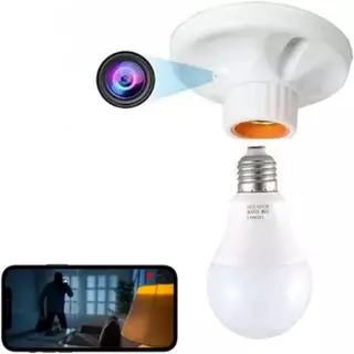 2K Mini Espião Câmera Oculta, Suporte De Lâmpada Real,  APP em Oferta na Shopee